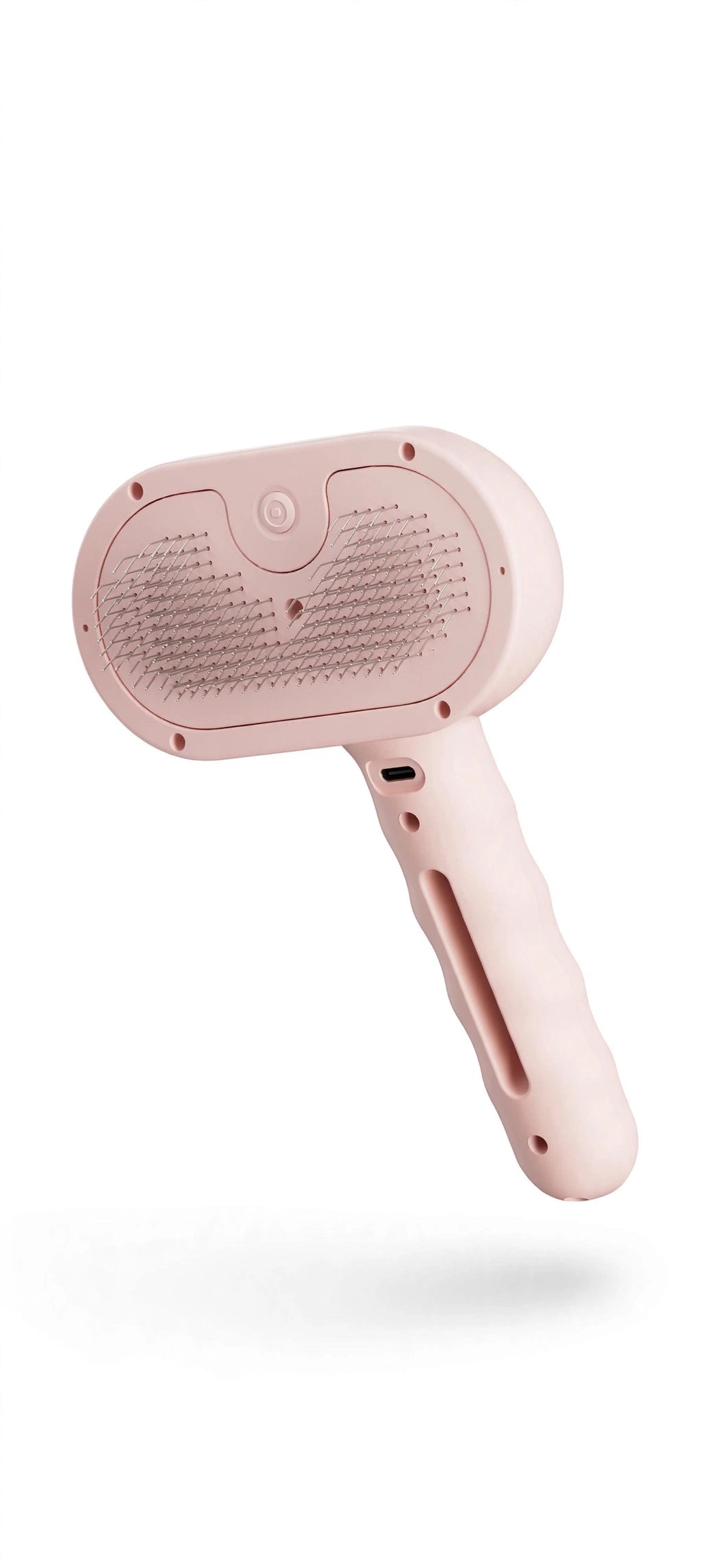 NORDTASS LUMI Steam Spa Borsten 3-in-1 pet brush in pink – USB rechargeable steam grooming brush for cats and dogs
