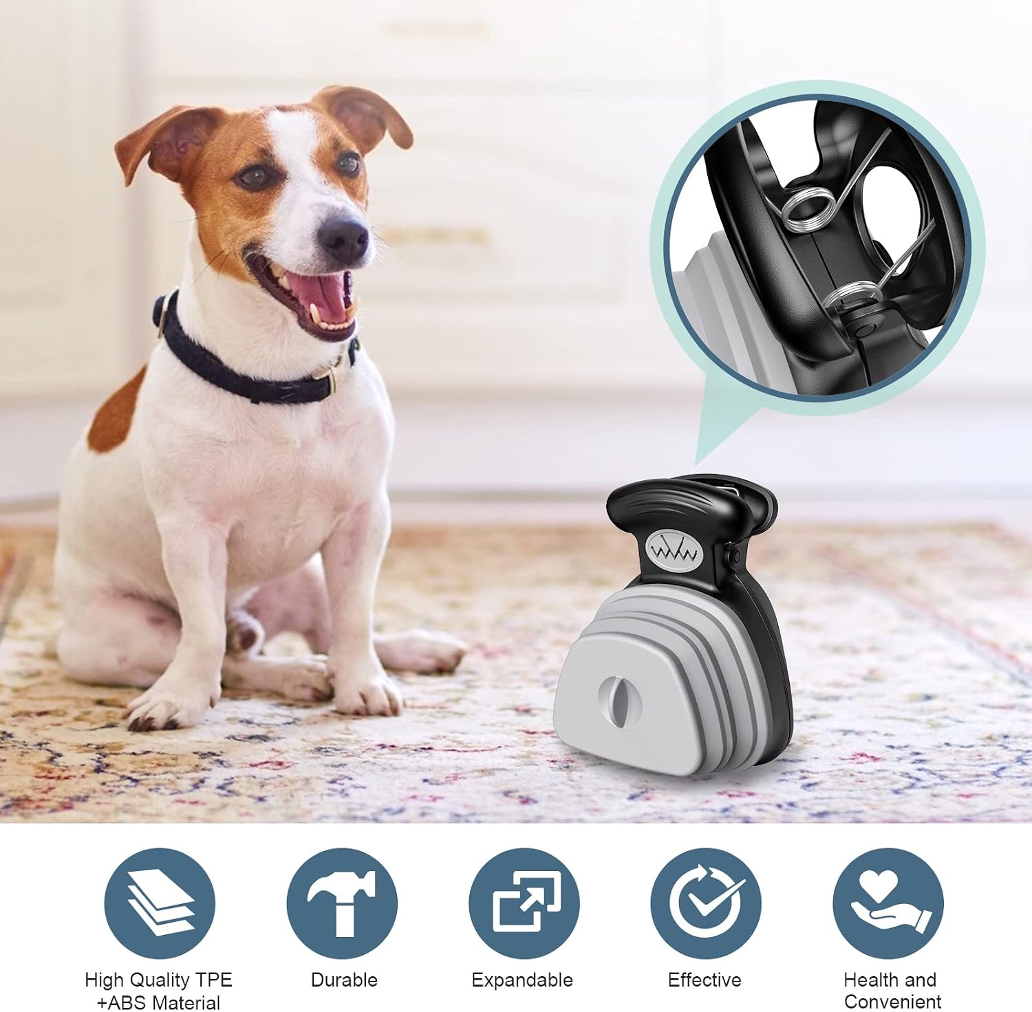 Cleanpick collapsible dog poop scooper with TPE and ABS material – compact and expandable design
