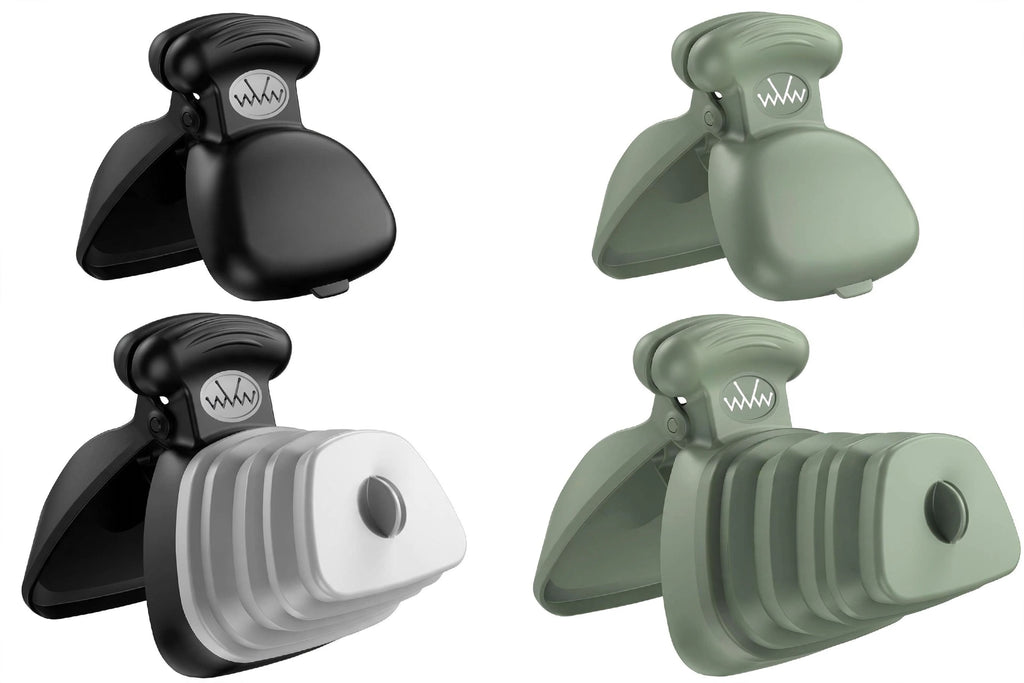 NORDTASS Cleanpick poop scooper available in black and sage green – foldable and expandable versions

