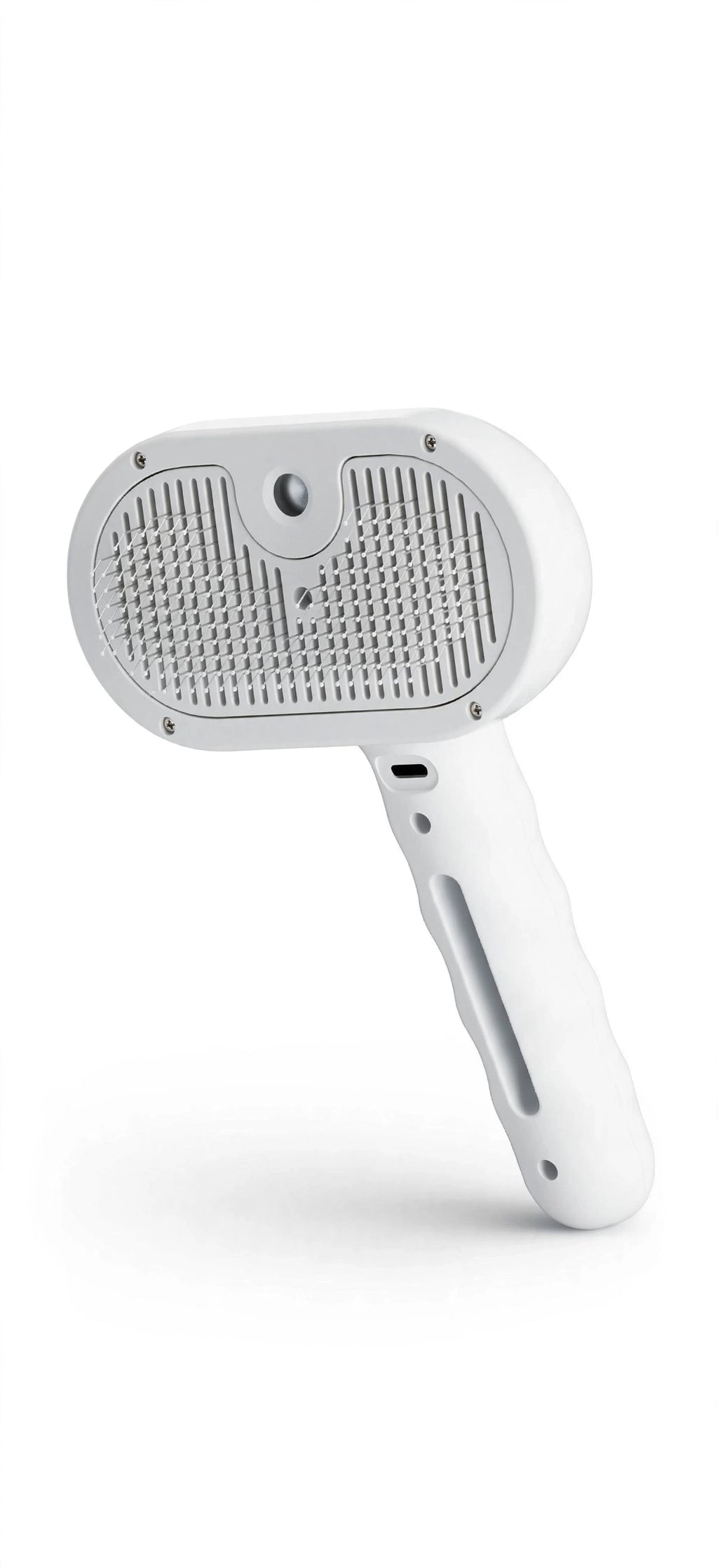 NORDTASS LUMI Steam Spa Borsten 3-in-1 pet brush in white – steam grooming brush with self-cleaning function
