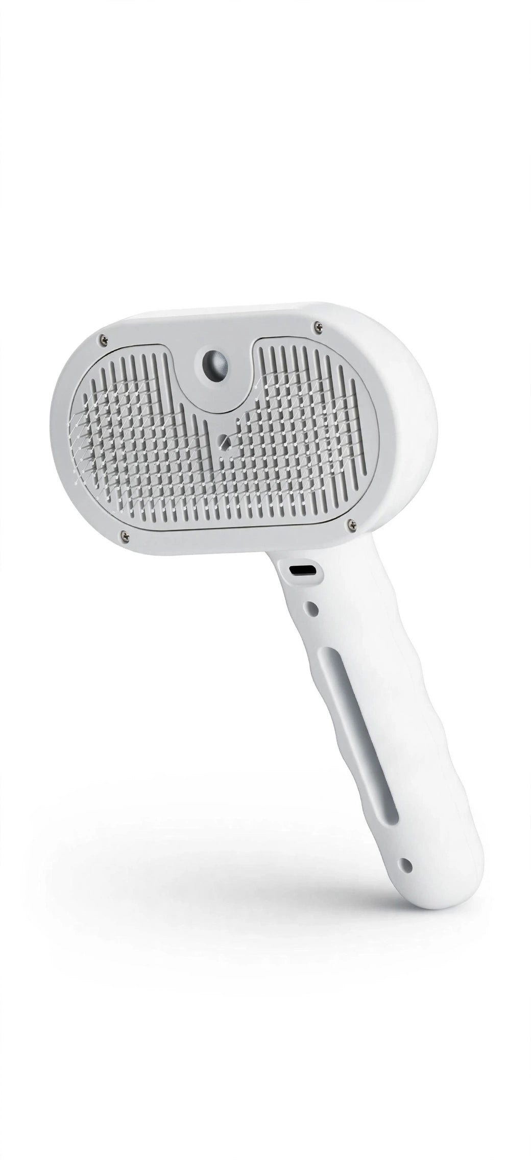 NORDTASS LUMI Steam Spa Borsten 3-in-1 pet brush in white – steam grooming brush with self-cleaning function
