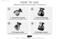 NORDTASS Cleanpick foldable dog poop scooper – 4-step how-to-use guide with waste bag dispenser

